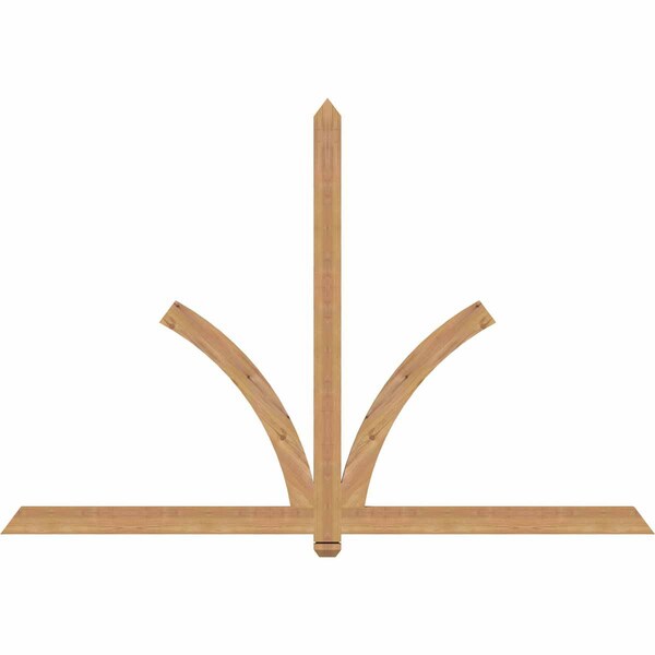 Ekena Millwork Redmond Smooth Timber Gable Bracket, Western Red Cedar, 84"W x 56"H x 1 1/2"D x 3 1/2"F, 16/12 Pitch GBW084X56X0204RED00SWR - main